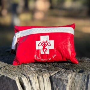 mini Warrior red kit outdoors.